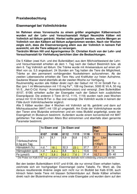 Pdf Datei Zu Praxisbeobachtung Eisenmangel Lehr Und