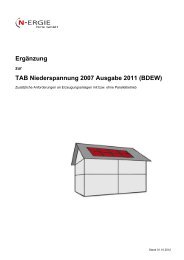 Ergänzung zu den TAB Niederspannung, NNG - N-ERGIE Netz GmbH