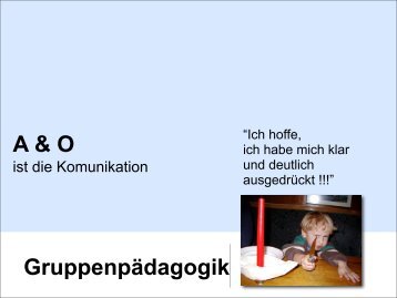 Gruppenpädagogik A & O