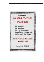 ISLAMKRITISCHES MANIFEST - Michael Mannheimer Blog