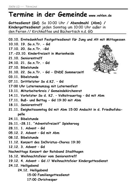 Kirchenfenster - Evangelisch-Lutherische Kirchengemeinde Vehlen