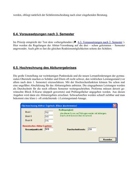 Bedienungsanleitung / Hilfe Abi MV V. 4 - lern-soft-projekt