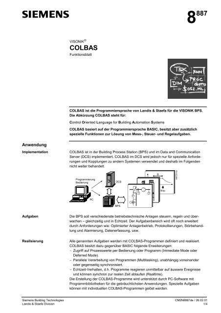 8887 COLBAS - Siemens Building Technologies