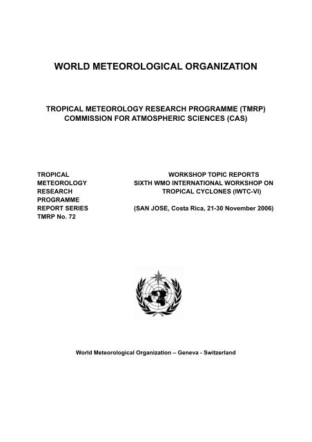 Tropical Cyclones  World Meteorological Organization