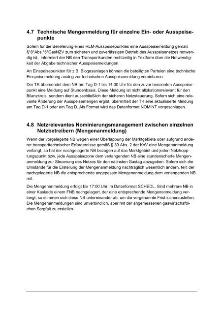 Leitfaden Geschäftsprozesse Bilanzkreismanagement ... - GASPOOL