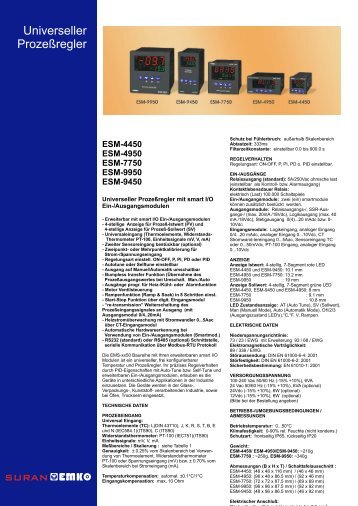 EMKO ESM-XX50 - PID-Regler - Datenblatt - TDE Instruments GmbH