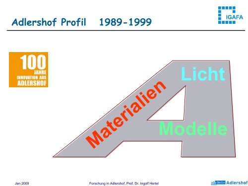 Adlershof - Mitarbeiter-Homepages des MBI: Max-Born-Institut für ...