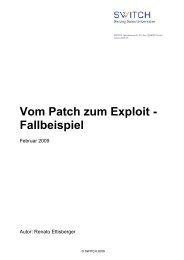 Vom Patch zum Exploit - Fallbeispiel - Switch