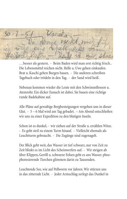Tagebuch Korsika 1951 - Ulli Bromberg