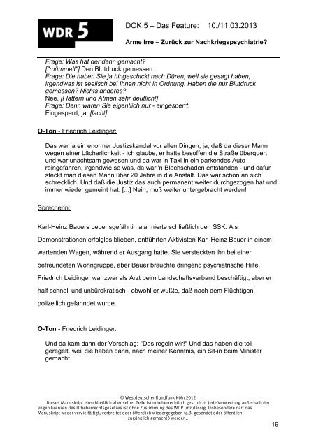 Manuskript (pdf) - WDR 5
