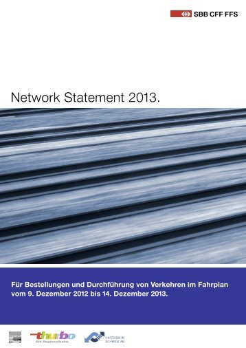 Network Statement SBB 2013 - Trasse Schweiz AG