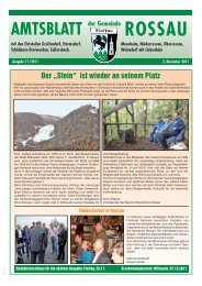 Amtsblatt 11/2011 - Gemeinde Rossau