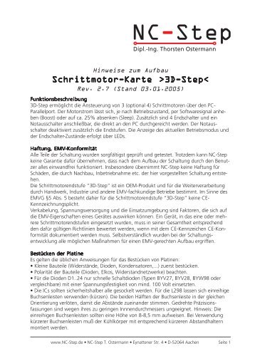 3D-Step Steuerung - MechaPlus / CNC-Modellbau