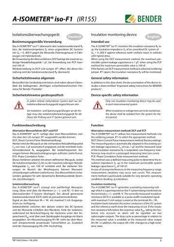 A-ISOMETER® iso-F1 (IR155) - Bender-DE