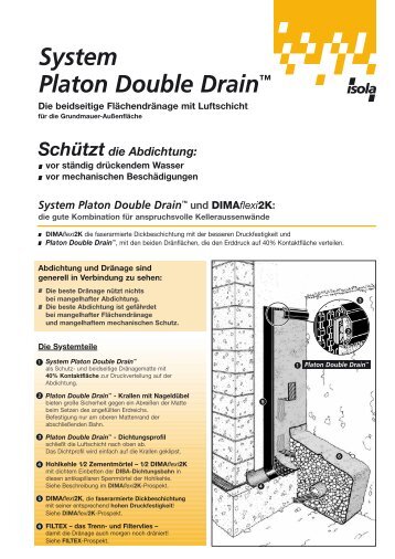 System Platon Double Drain™ - EMG AG