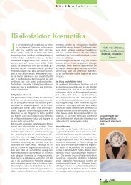 Risikofaktor Kosmetika - Mir z'lieb