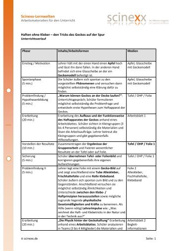 Der Unterrichtsverlauf (PDF) - Scinexx