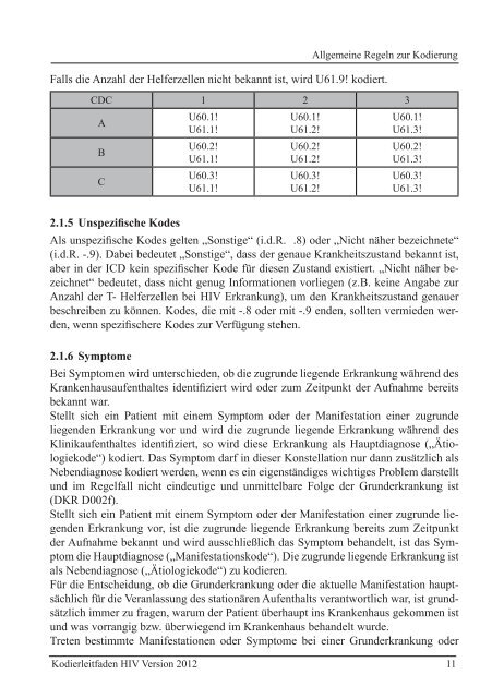 Kodierleitfaden HIV - Kodieren mit Kodierleitfaden