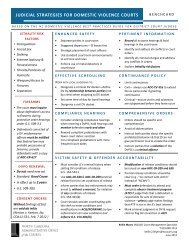 JUDICIAL STRATEGIES FOR DOMESTIC VIOLENCE COURTS