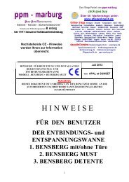 H I N W E I S E ppm - marburg - Entbindungswannen Bensberg ...