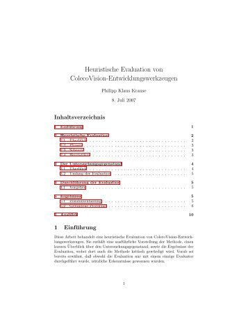 Heuristische Evaluation von ColecoVision ... - Colecovision.eu