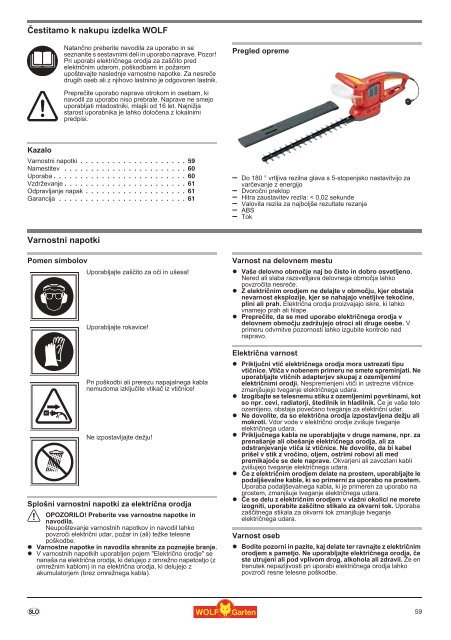 HSE 45 V HSE 55 V HSE 65 V HSE 45 V HSE 55 ... - WOLF-Garten NL