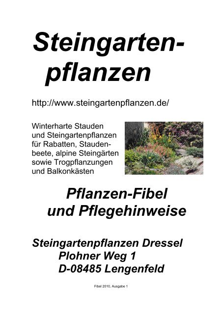 Pflanzen-Fibel 2010 - Steingartenpflanzen Dressel Onlineshop
