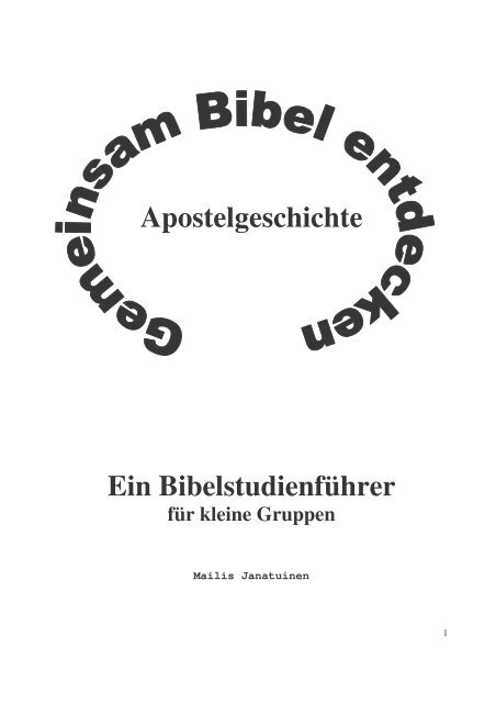 Apostelgeschichte druck - Glad Tidings Mission