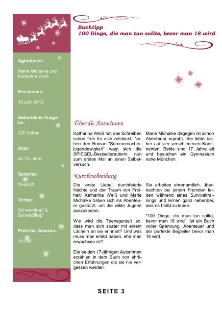 Ausgabe 6 Dezember 2012 - Anne-Frank-Realschule