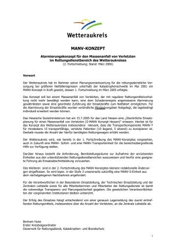 MANV-KONZEPT - Der Wetteraukreis