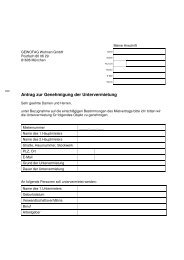 Antrag auf Untervermietung - GEWOFAG Holding GmbH