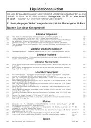 Liquidationsauktion - Dr. Reinhard Fischer Briefmarken Auktions