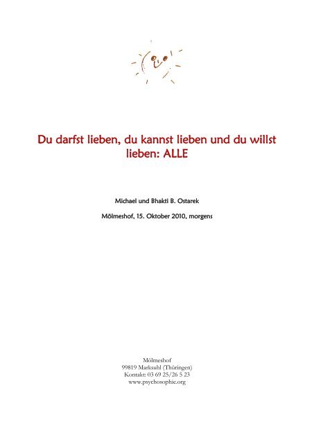 Du darfst lieben, du kannst lieben und du willst ... - psychosophie.org