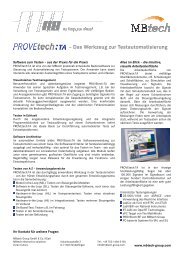 PROVEtech:TA Produktbeschreibung [PDF] - MBtech Group