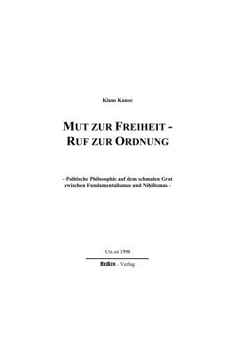 Link zum Herunterladen des Buchs als pdf-Datei - Klaus Kunze