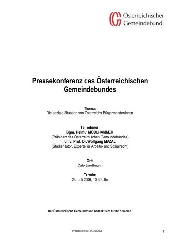 zur vollständigen Presseunterlage (PDF) - Österreichischer ...