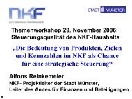 Die Bedeutung von Produkten, Zielen und Kennzahlen im NKF als ...