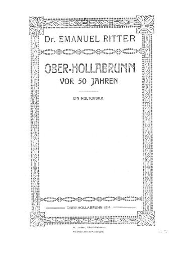 "Ober-Hollabrunn vor 50 Jahren" als .PDF-Datei ... - Familie Polsterer