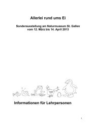 Allerlei rund ums Ei Informationen für Lehrpersonen - Naturmuseum ...