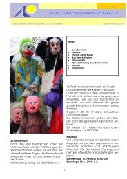 Info Mayenfels 10/01 - Rudolf Steiner Schule Mayenfels