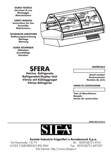 Sfera refrigerato - Sifa S.p.A.