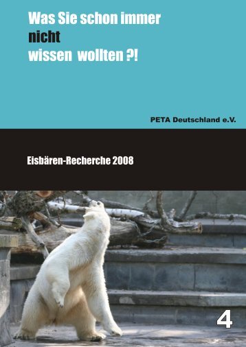 Was Sie schon immer wissen wollten ?! nicht - PETA Deutschland e.V.