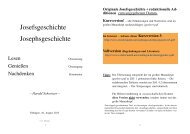 Josefsgeschichte als Endtext präsentiert