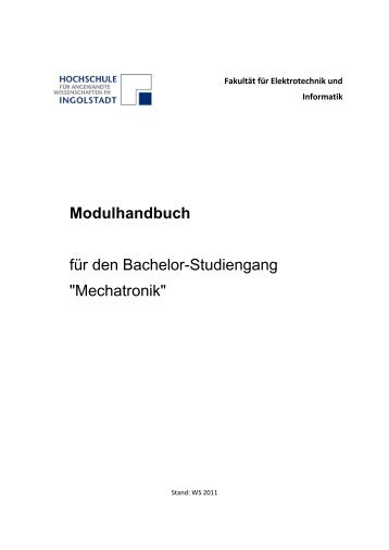 Modulhandbuch - Hochschule Ingolstadt