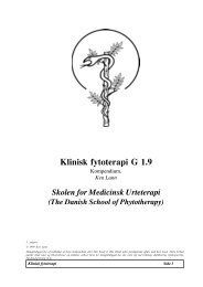 Modul G1.9 Klinisk Fytoterapi - Asclepius.dk