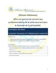 Formation Lactation humaine et allaitement maternel