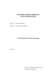 Codierungstheorie und Kryptographie - Home.uni-osnabrueck.de ...