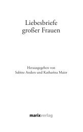 Liebesbriefe großer Frauen - marixverlag.de