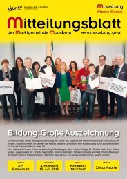 Gemeindezeitung Juli 2013 ist online! - Marktgemeinde Moosburg