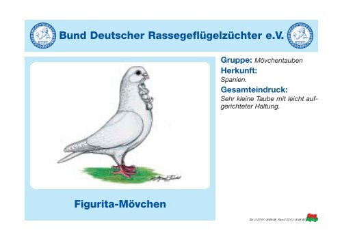 Kurzbeschreibung von Taubenrassen - KLZV Reischenau